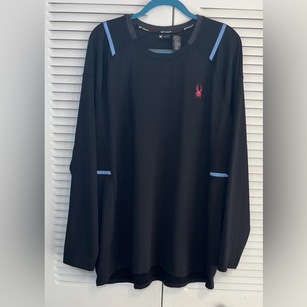 Spyder Long Sleeve Shirt with Blue Highlights